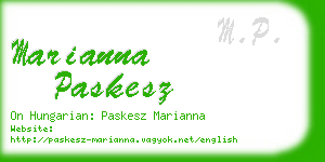 marianna paskesz business card